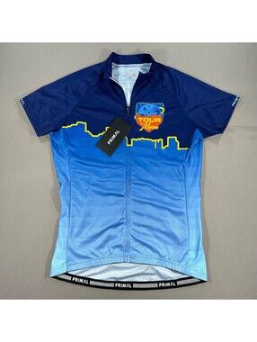 Primal Tour of the Moon 2023 Cycling Jersey Full Zip Short Sleeve Womens Large